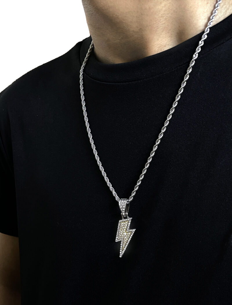 Iced Lightning Pendant